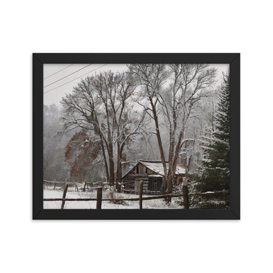 Winter Wonder Barn - Framed Paintography