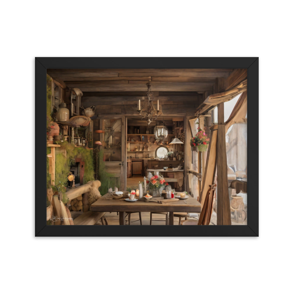 Country Kitchen - Framed Paintography