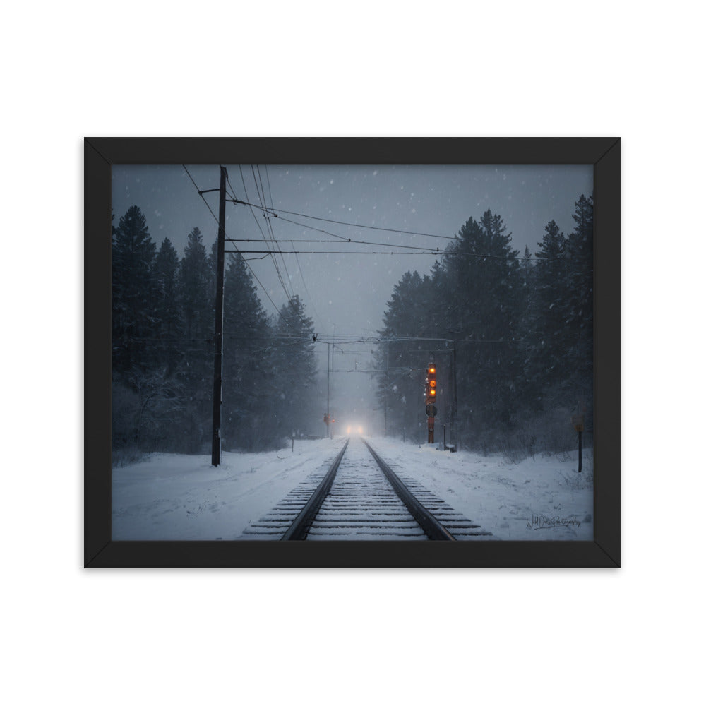 Railway Snow - Framed Paintography