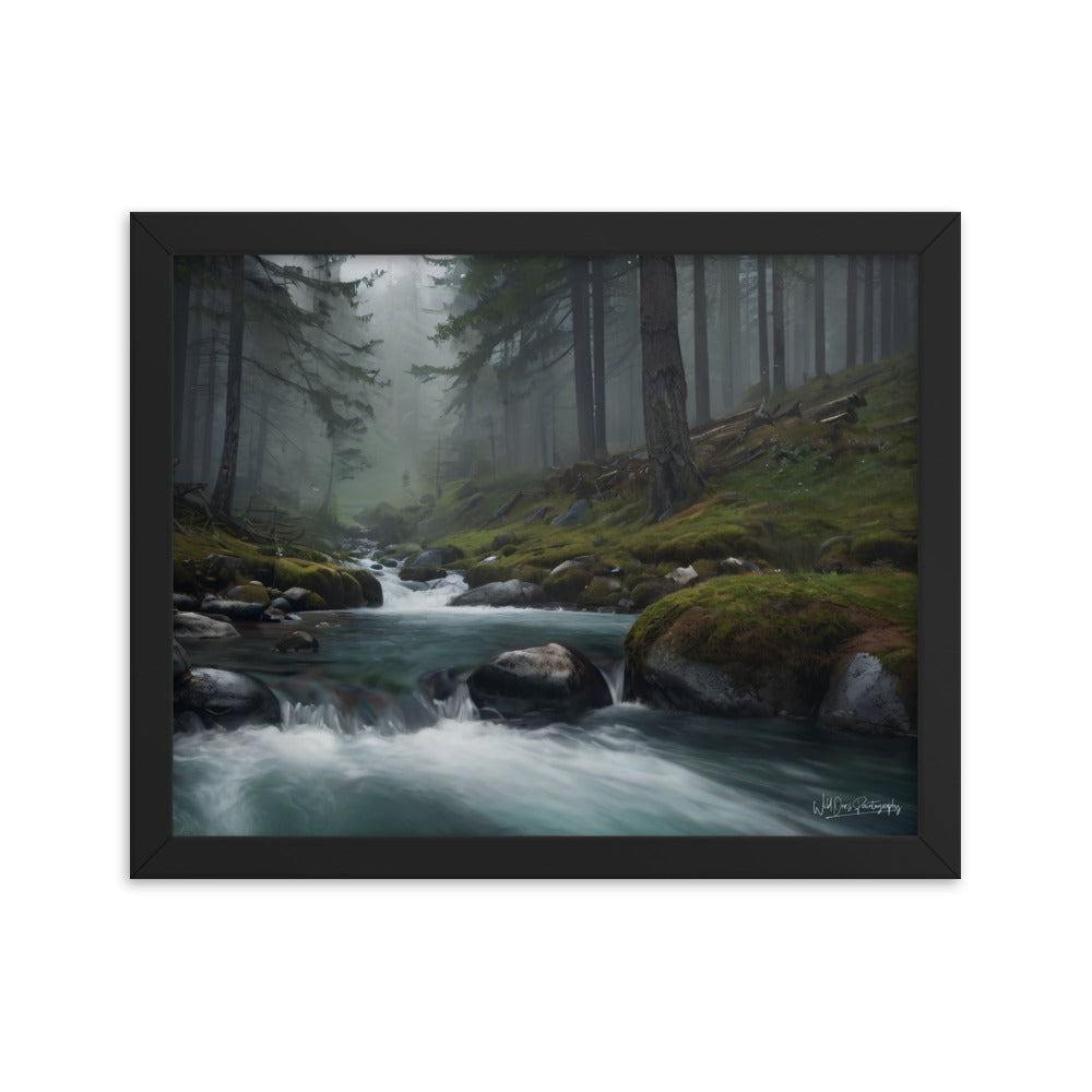Whispering Mist Creek - Framed Paintography