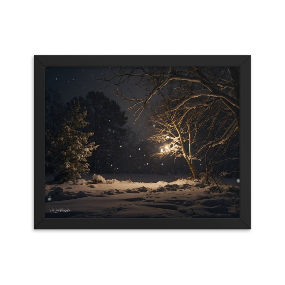 Midnight Snow - Framed Paintography