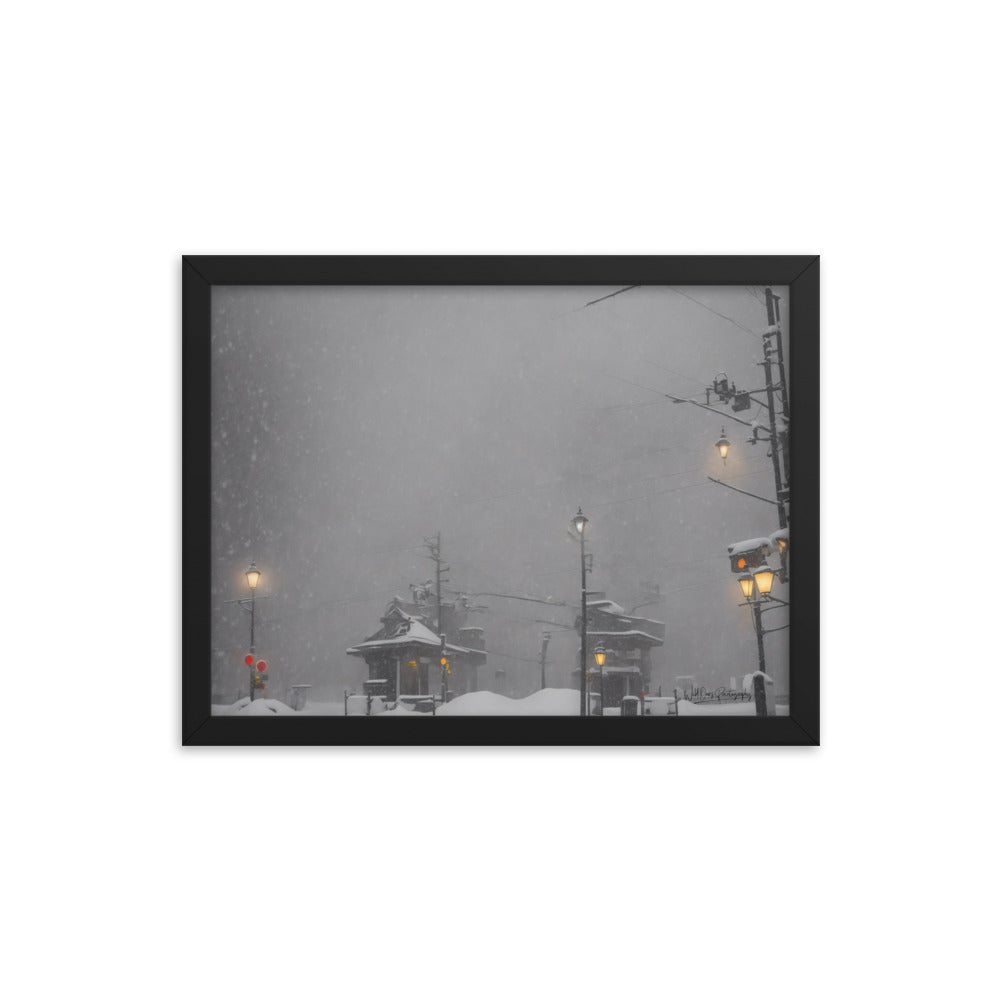 Station Storm - Framed Paintography