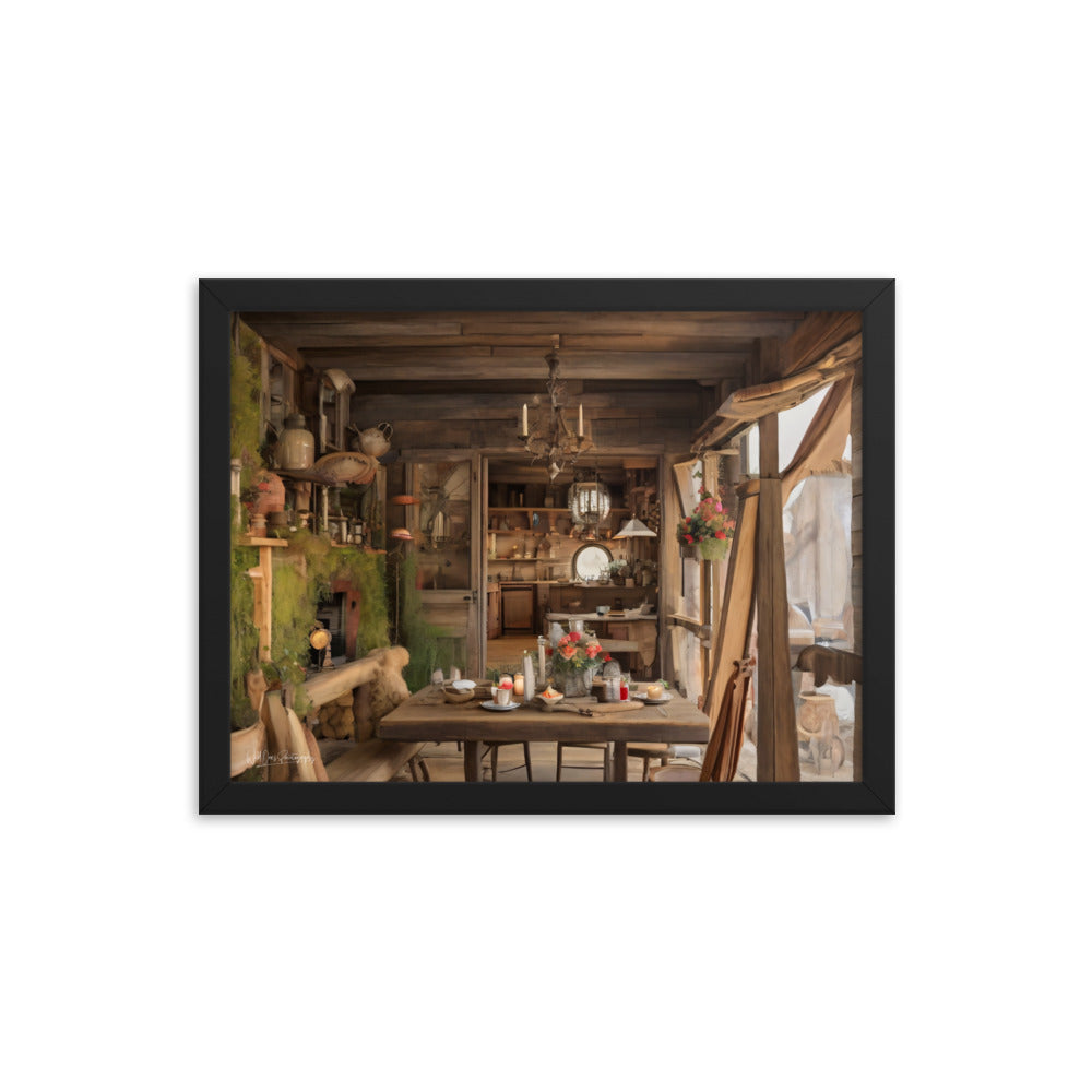 Country Kitchen - Framed Paintography