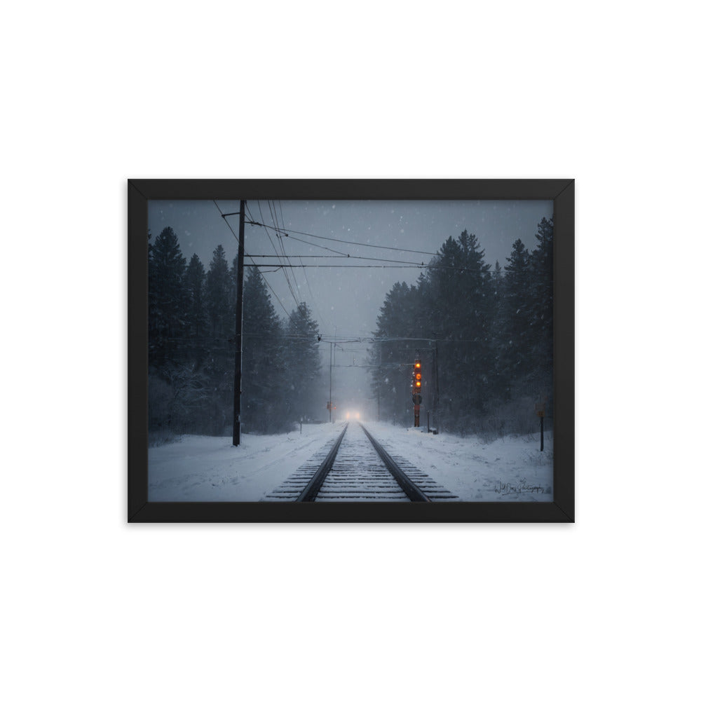 Railway Snow - Framed Paintography
