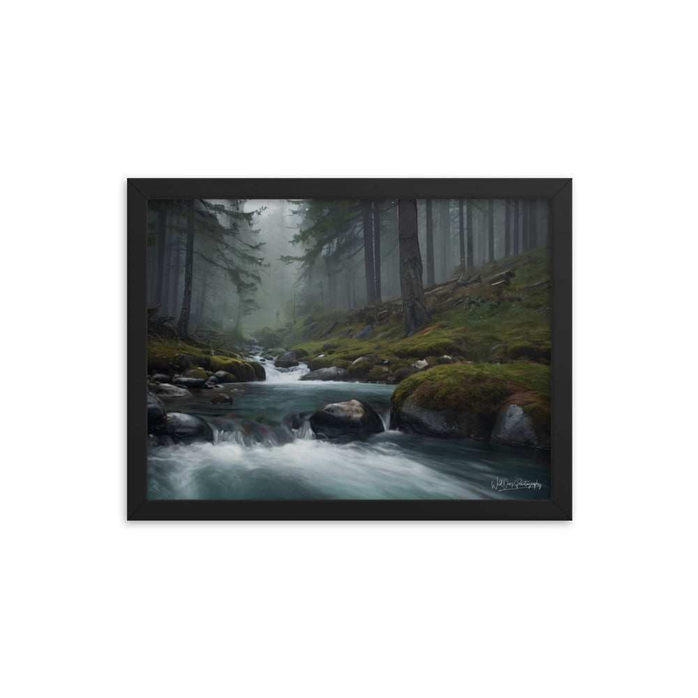 Whispering Mist Creek - Framed Paintography