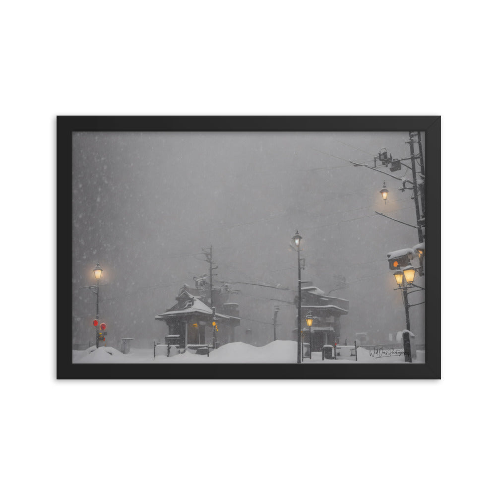 Station Storm - Framed Paintography