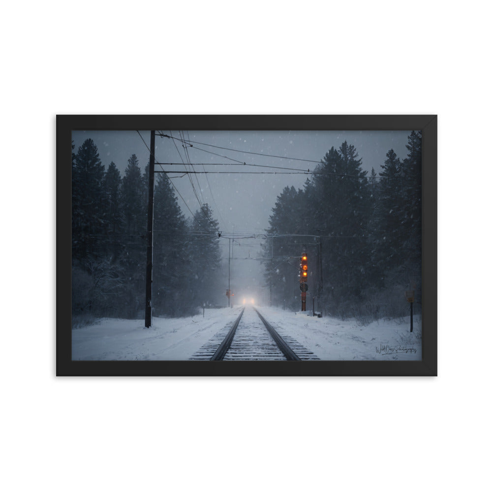 Railway Snow - Framed Paintography