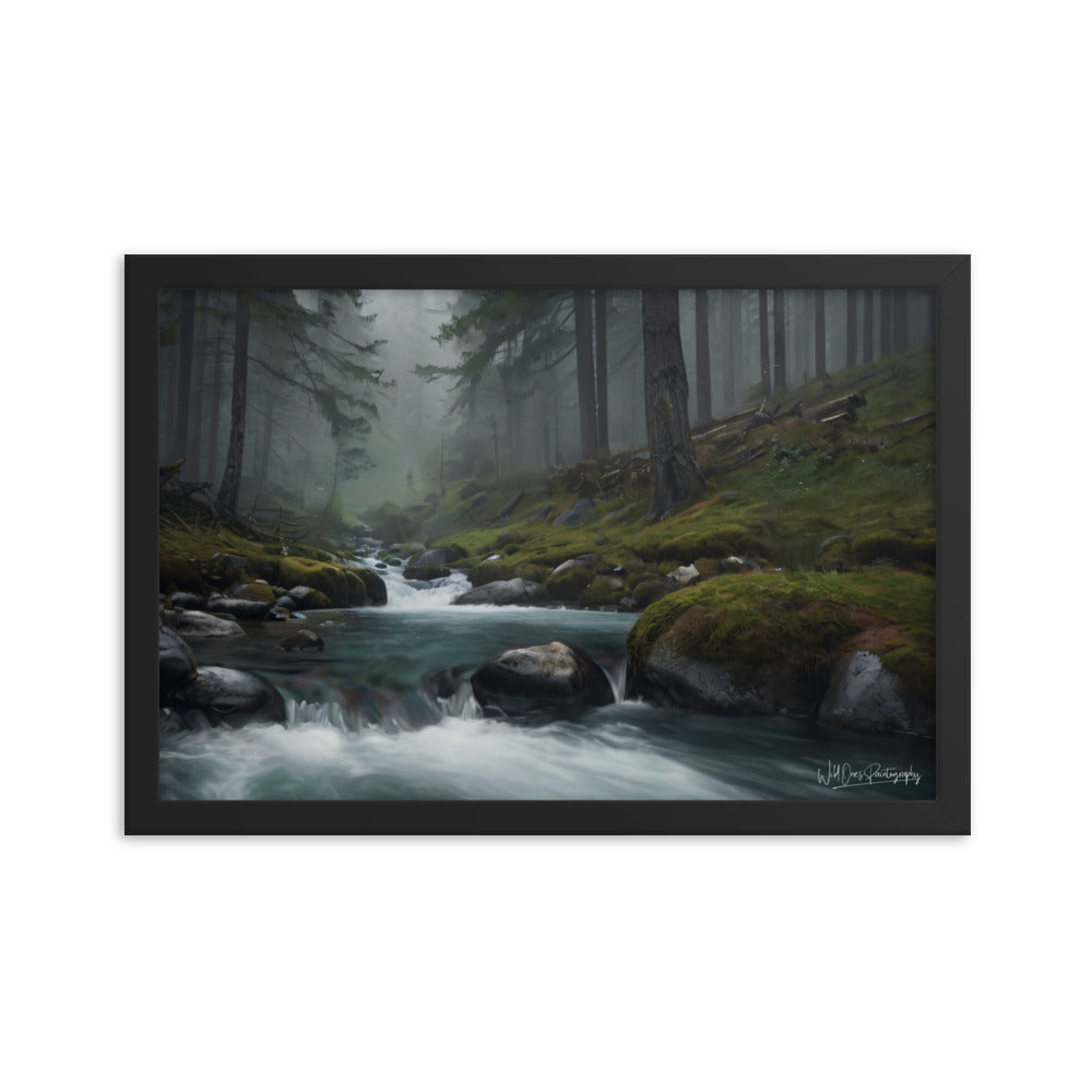 Whispering Mist Creek - Framed Paintography