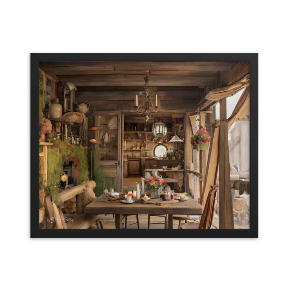 Country Kitchen - Framed Paintography