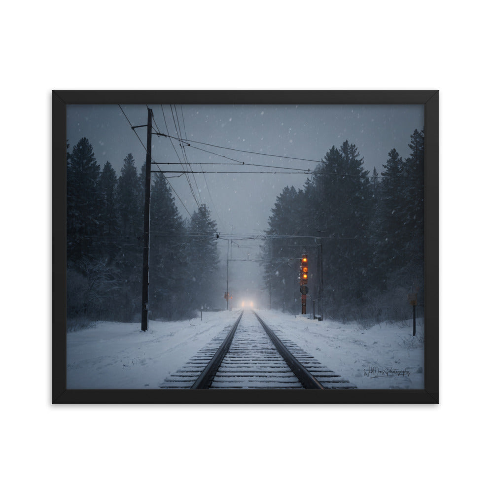 Railway Snow - Framed Paintography