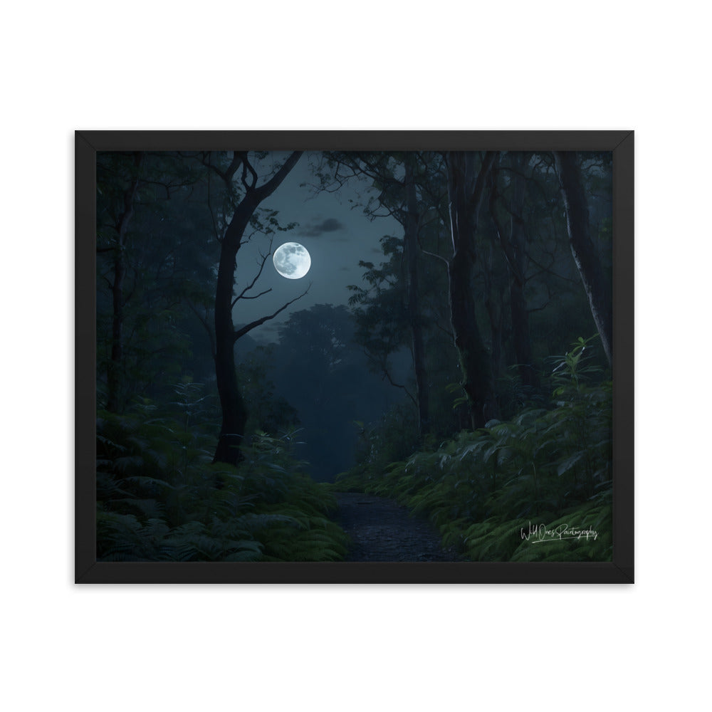 Moonlit Way - Framed Paintography