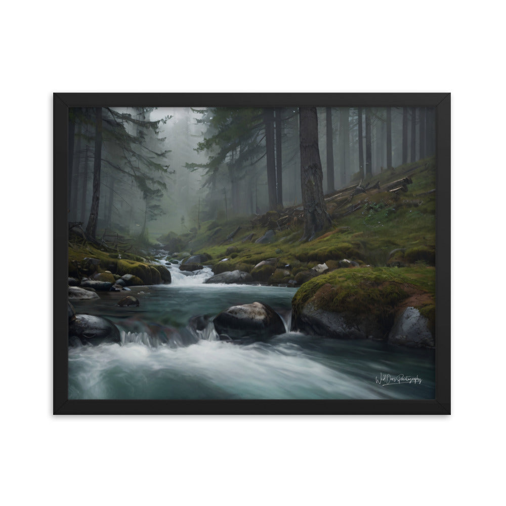 Whispering Mist Creek - Framed Paintography