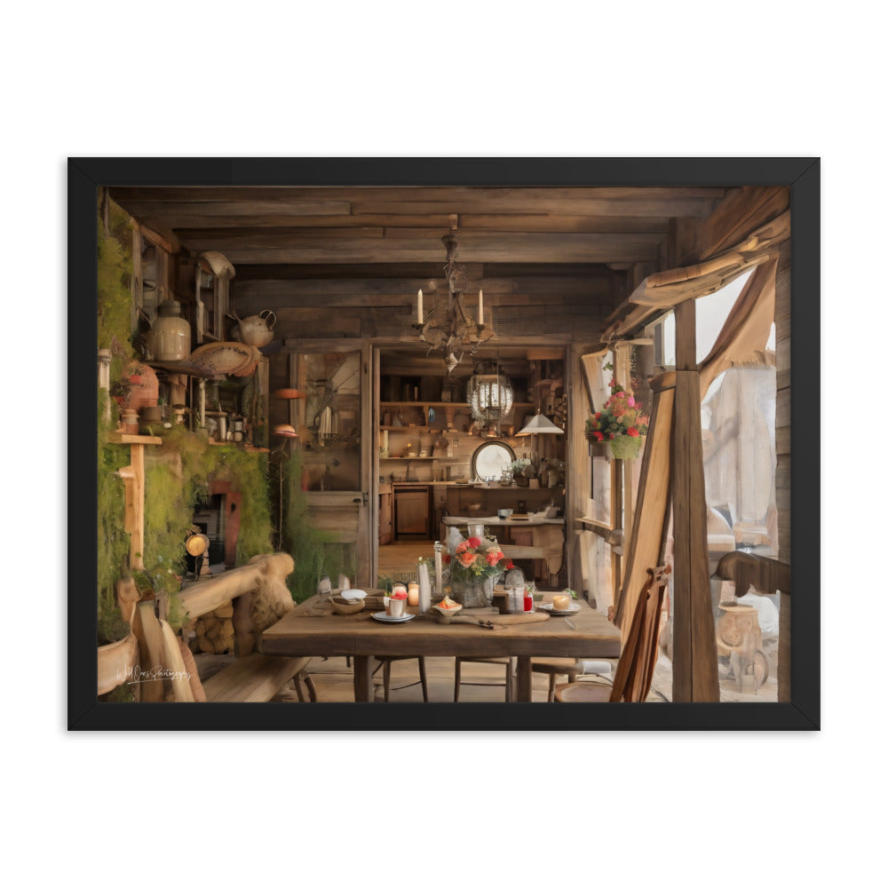 Country Kitchen - Framed Paintography