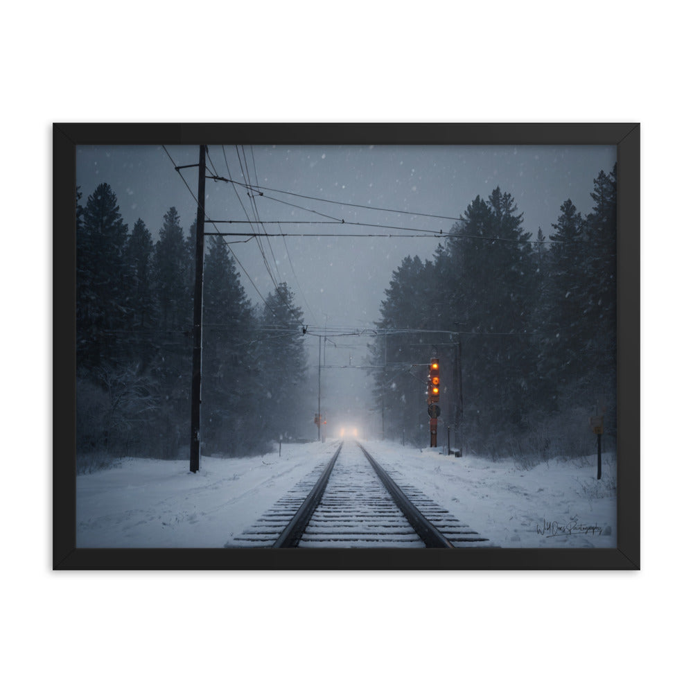 Railway Snow - Framed Paintography