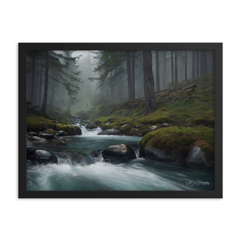 Whispering Mist Creek - Framed Paintography