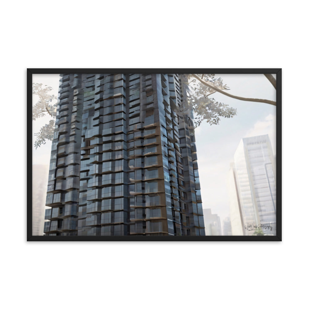Steel Building - Framed Paintography