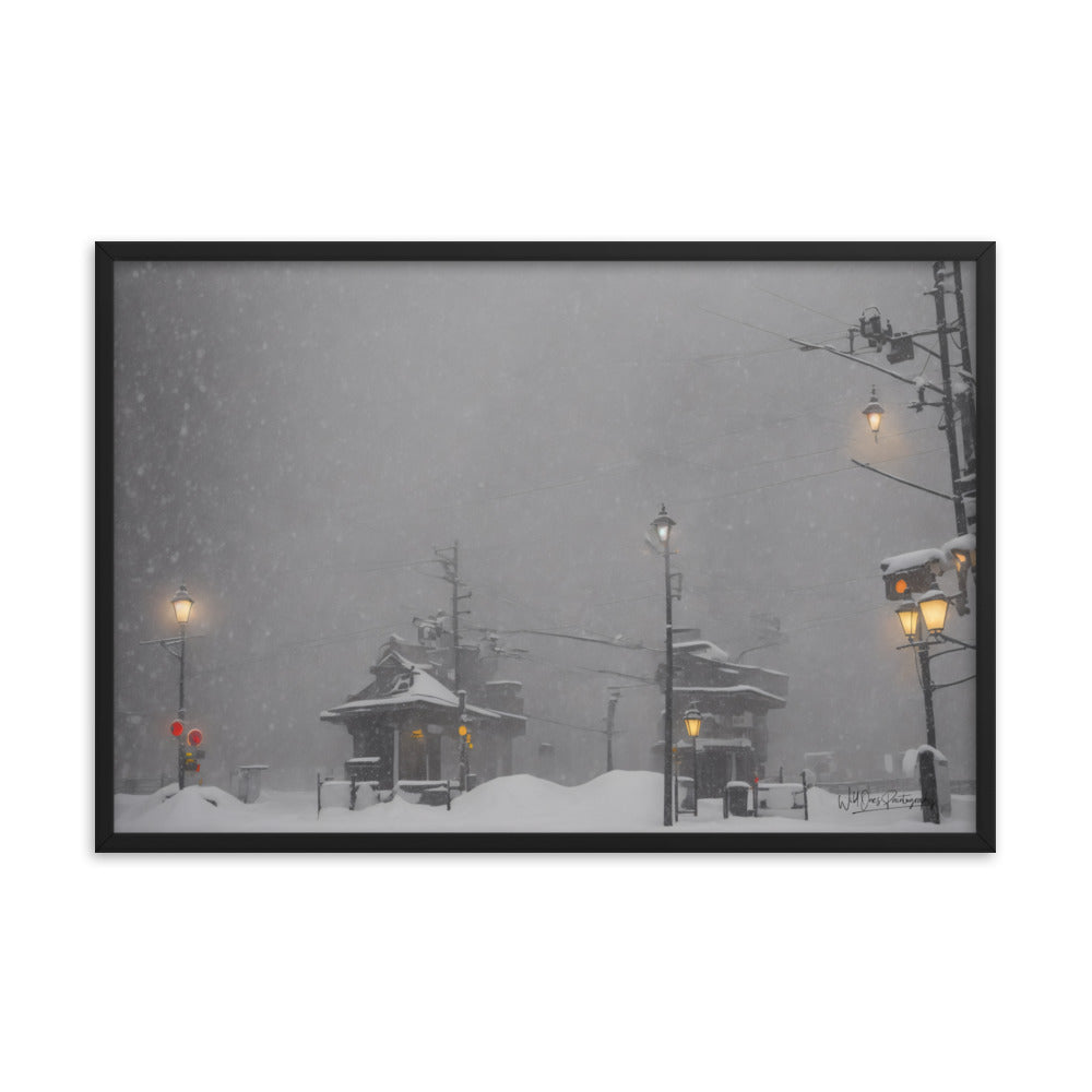 Station Storm - Framed Paintography