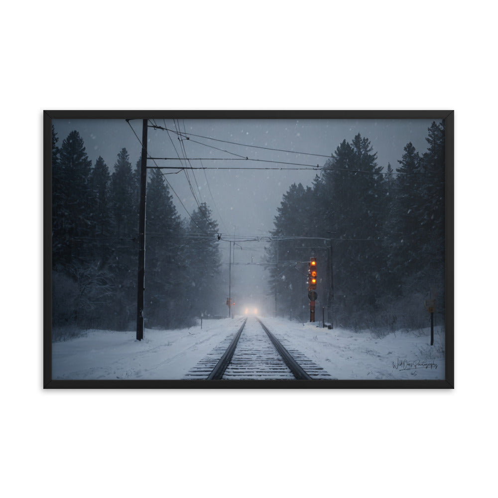 Railway Snow - Framed Paintography