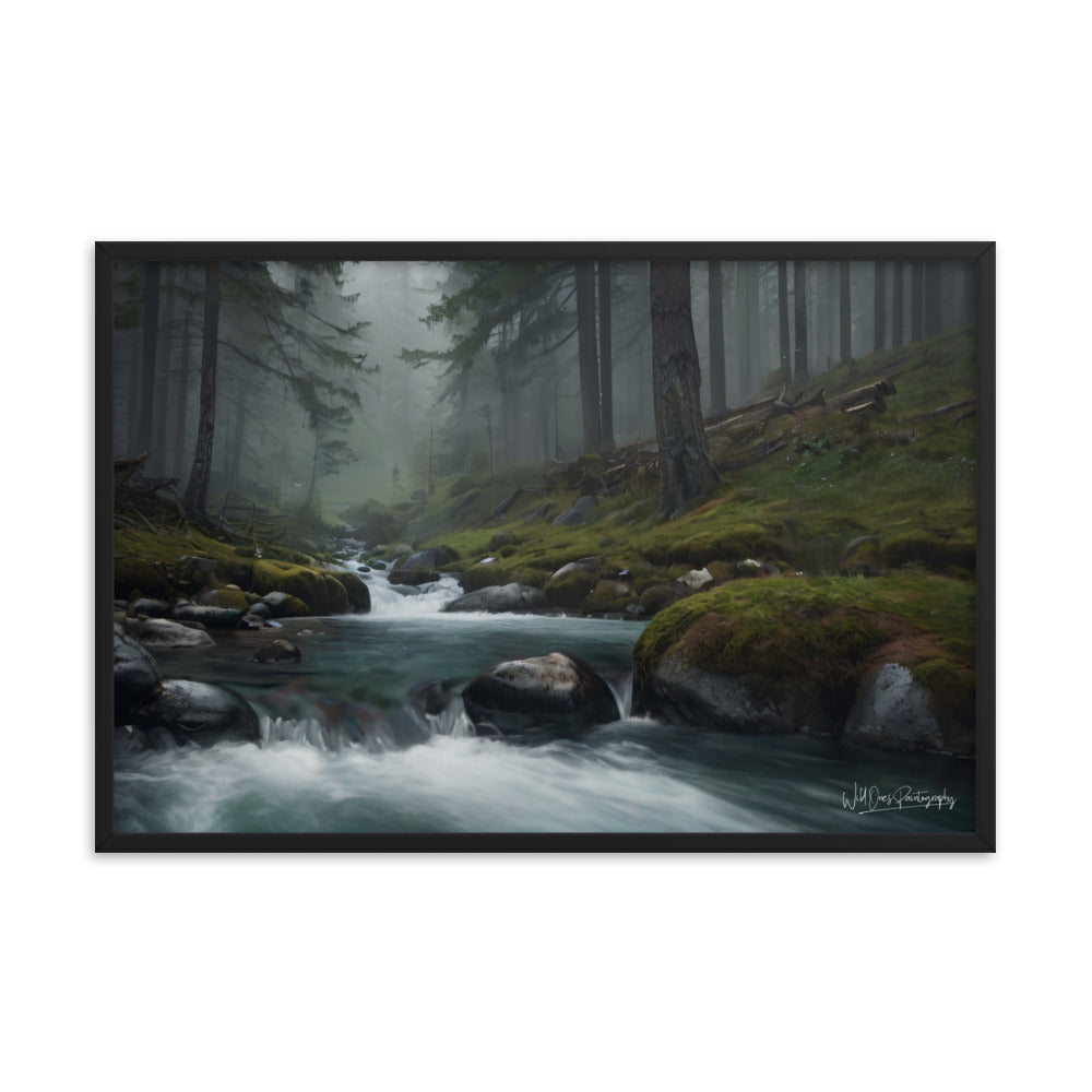 Whispering Mist Creek - Framed Paintography