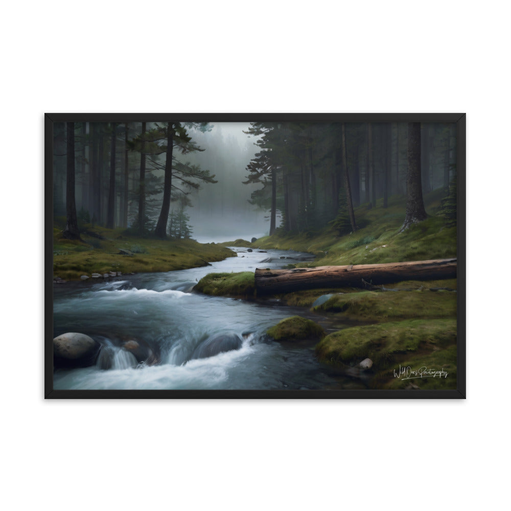Foggy Creek Serenity - Framed Paintography