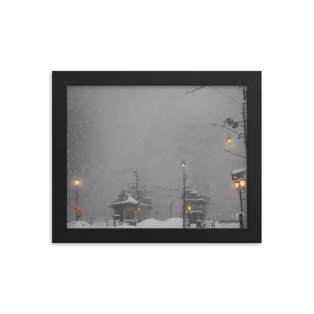 Station Storm - Framed Paintography