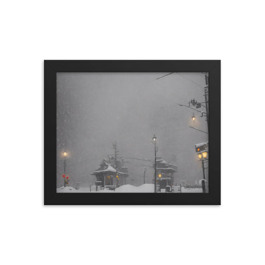 Station Storm - Framed Paintography