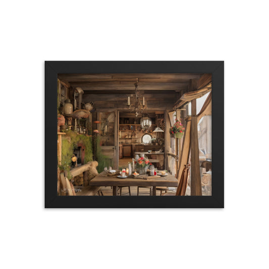 Country Kitchen - Framed Paintography