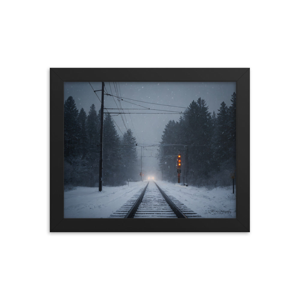 Railway Snow - Framed Paintography