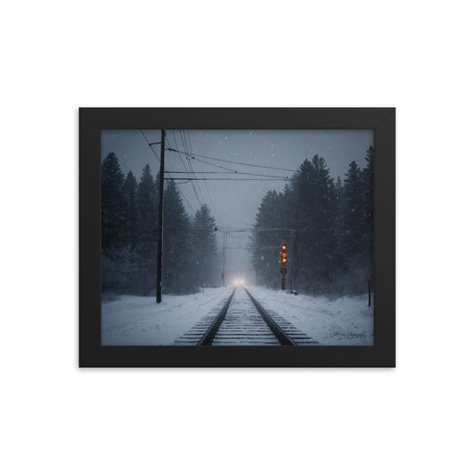 Railway Snow - Framed Paintography
