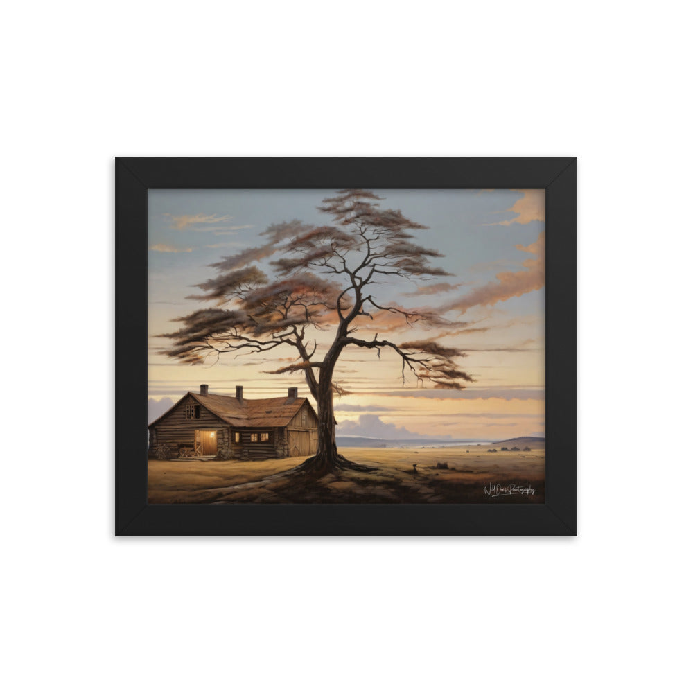 Prairie Cabin - Framed Paintography