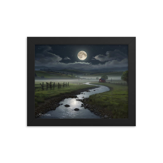Moon Creek Prairie - Framed Paintography