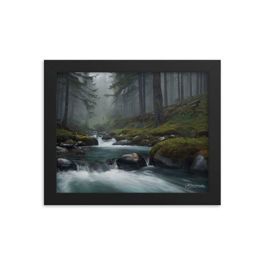 Whispering Mist Creek - Framed Paintography