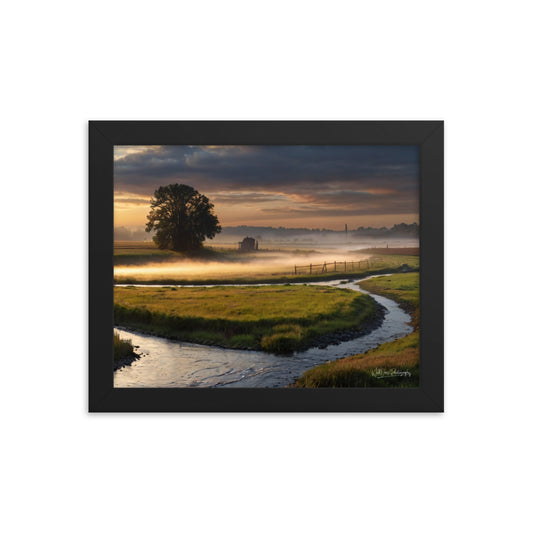 Misty Creek Island - Framed Paintography