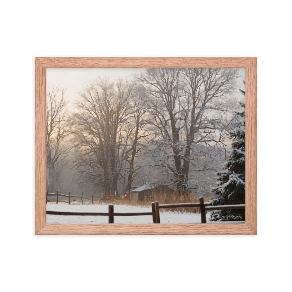 Winter Wonder Shed - Framed Paintography