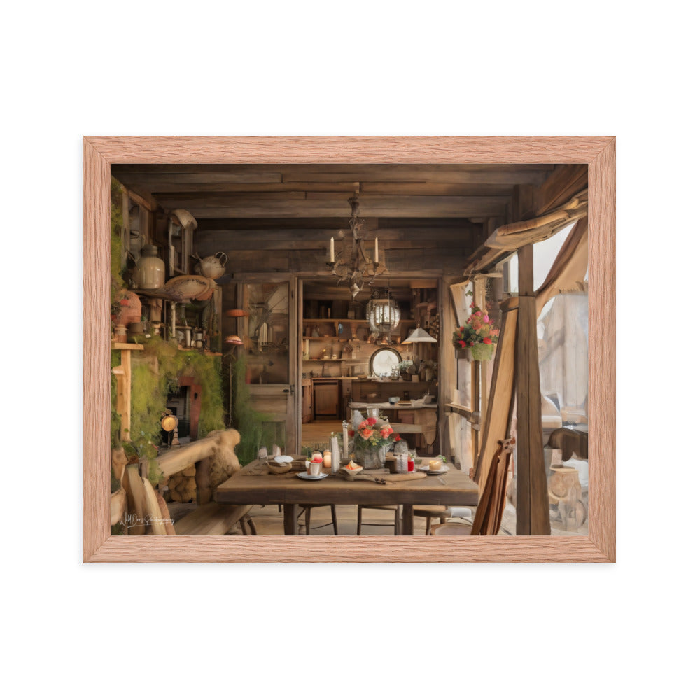 Country Kitchen - Framed Paintography