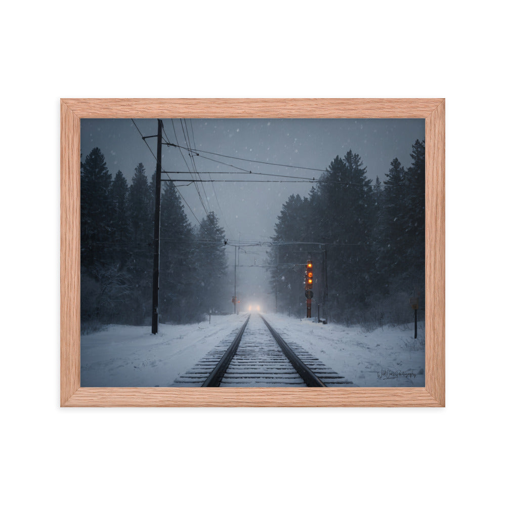 Railway Snow - Framed Paintography