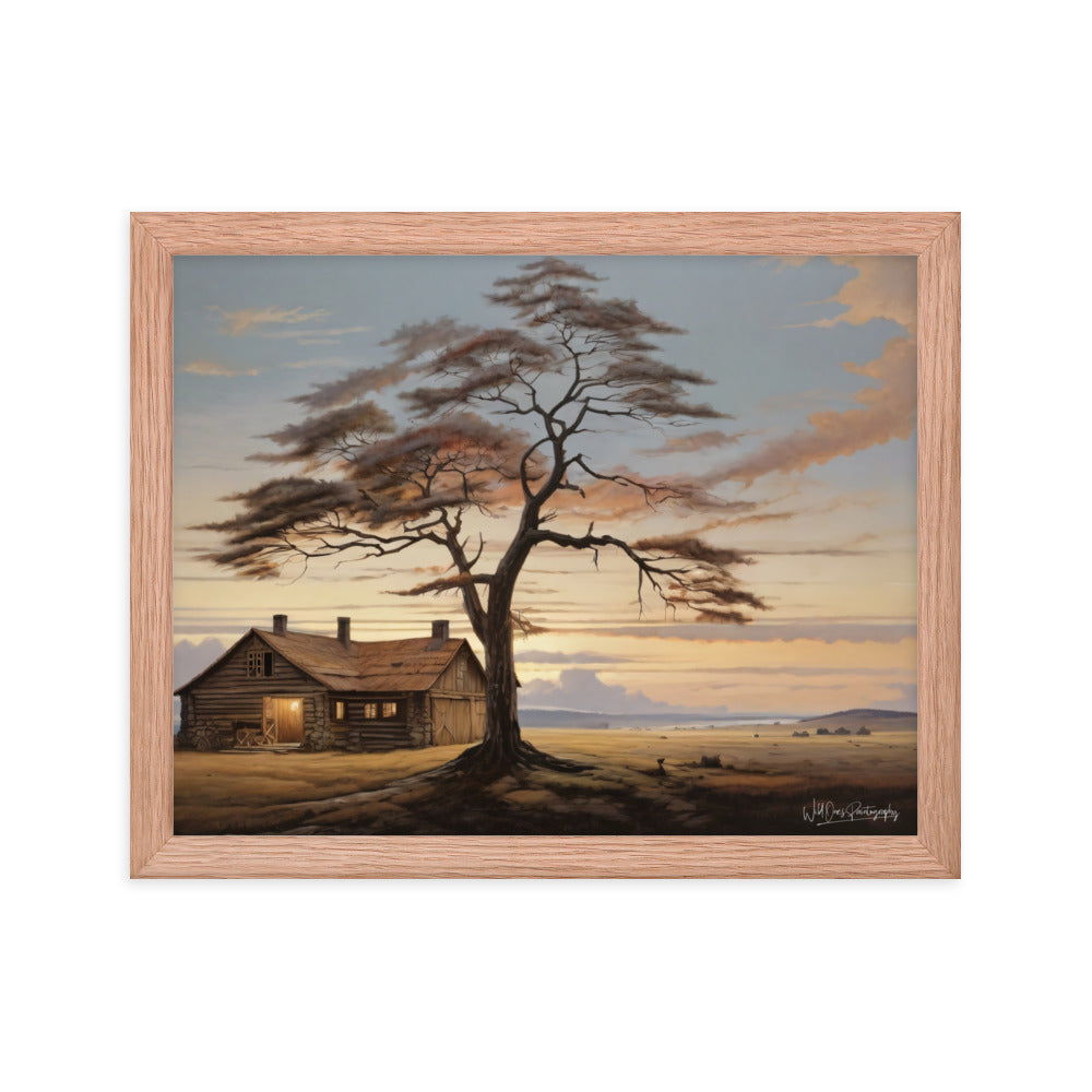 Prairie Cabin - Framed Paintography