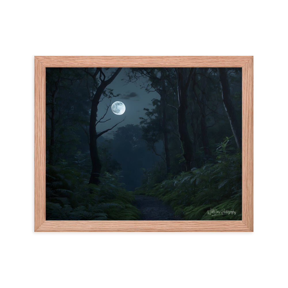 Moonlit Way - Framed Paintography