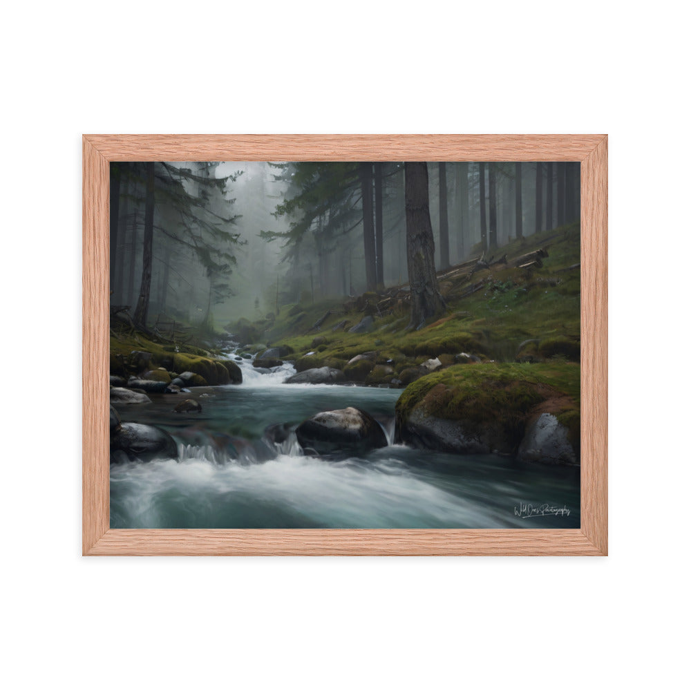 Whispering Mist Creek - Framed Paintography