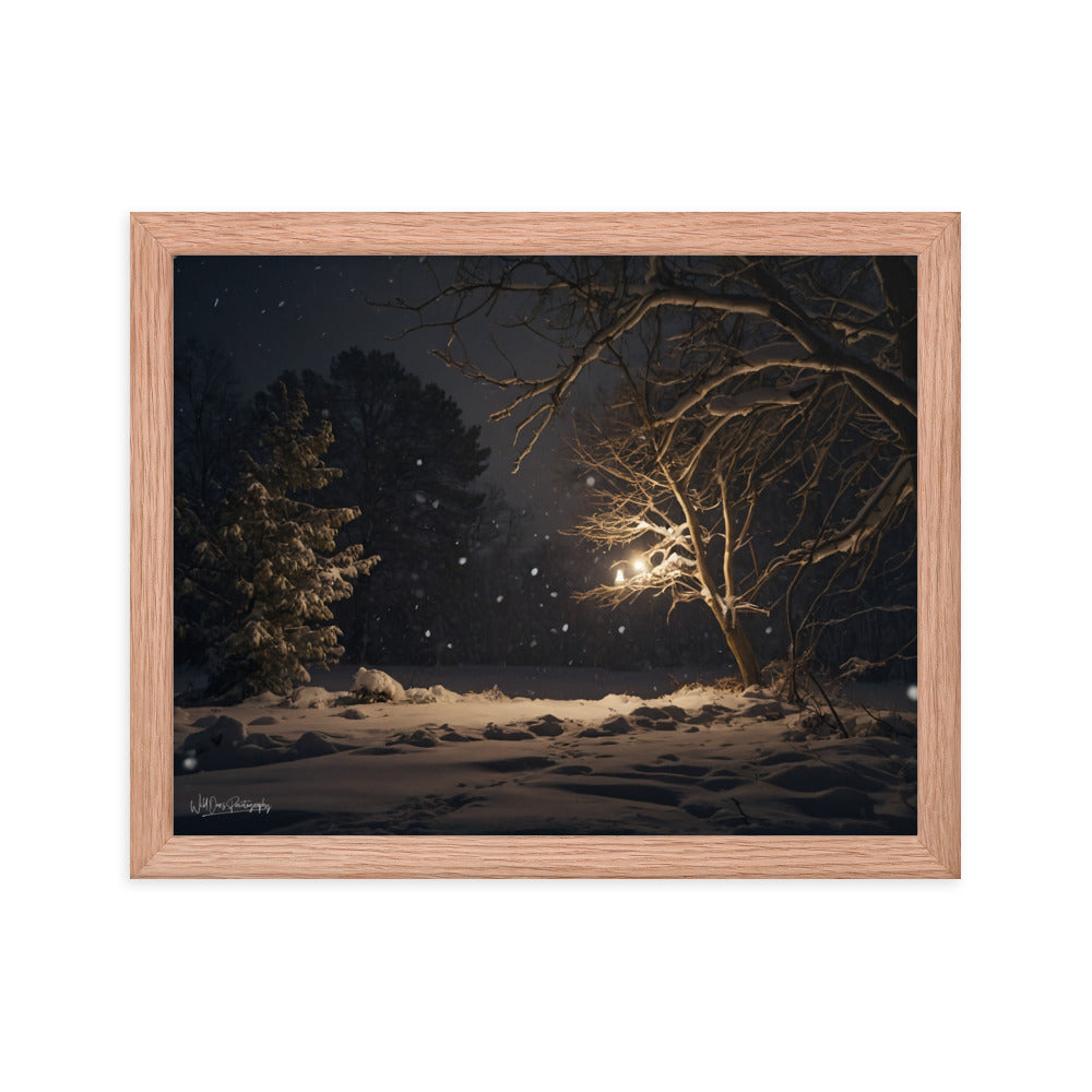 Midnight Snow - Framed Paintography