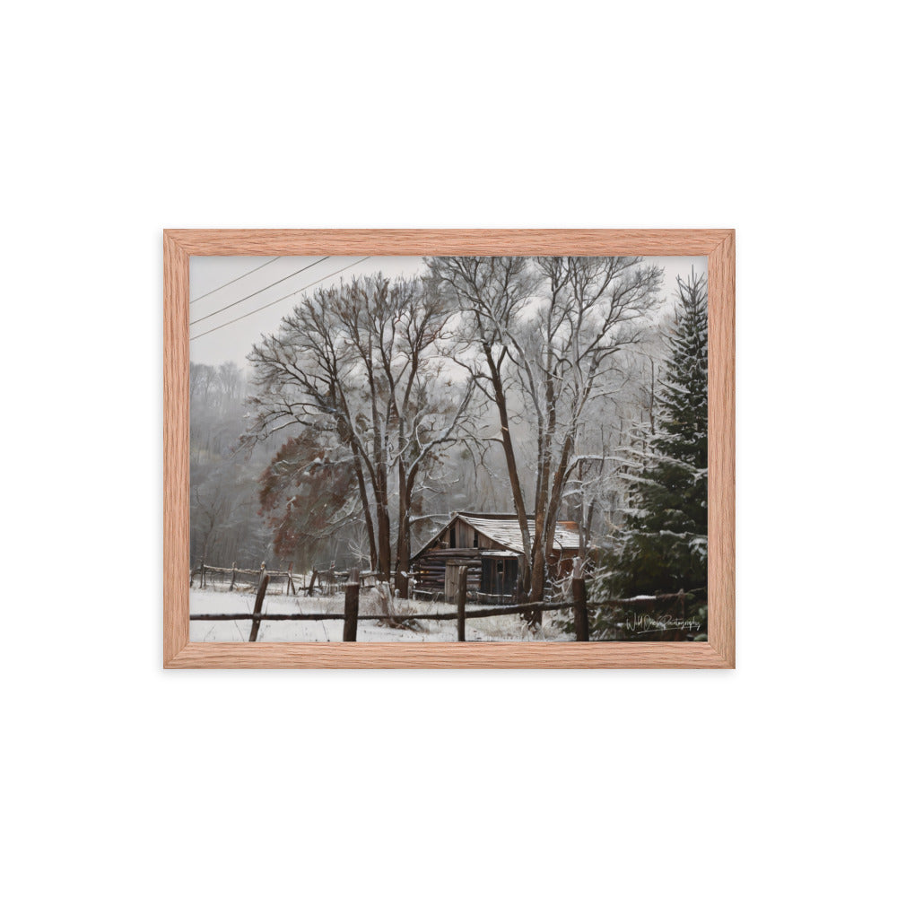 Winter Wonder Barn - Framed Paintography