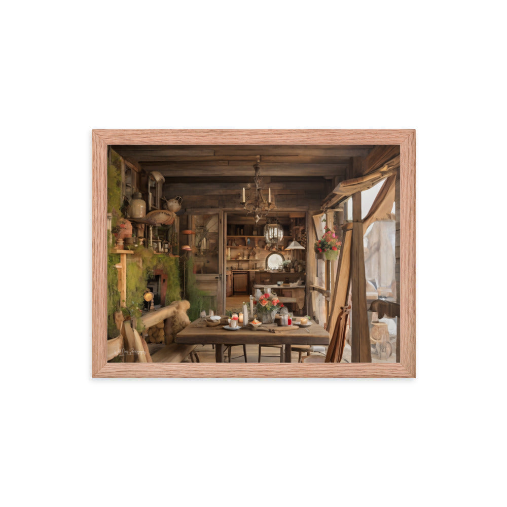 Country Kitchen - Framed Paintography