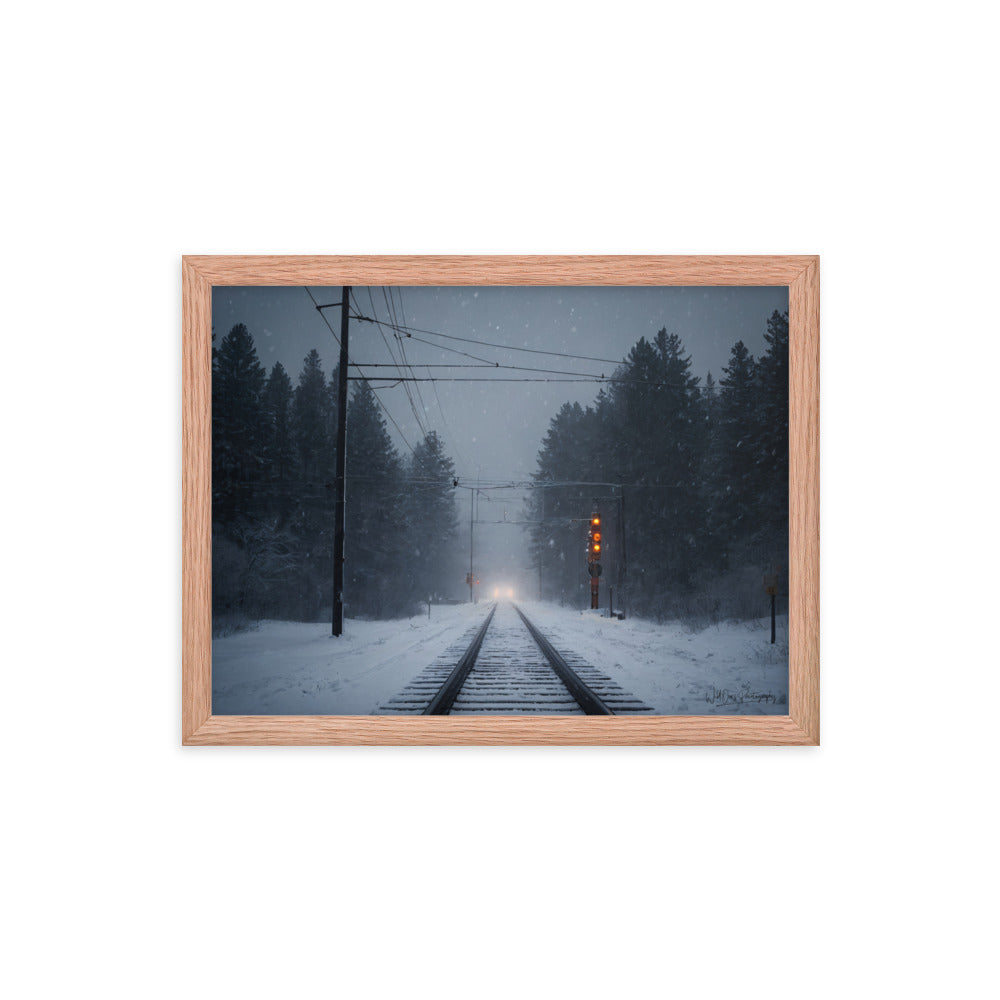 Railway Snow - Framed Paintography