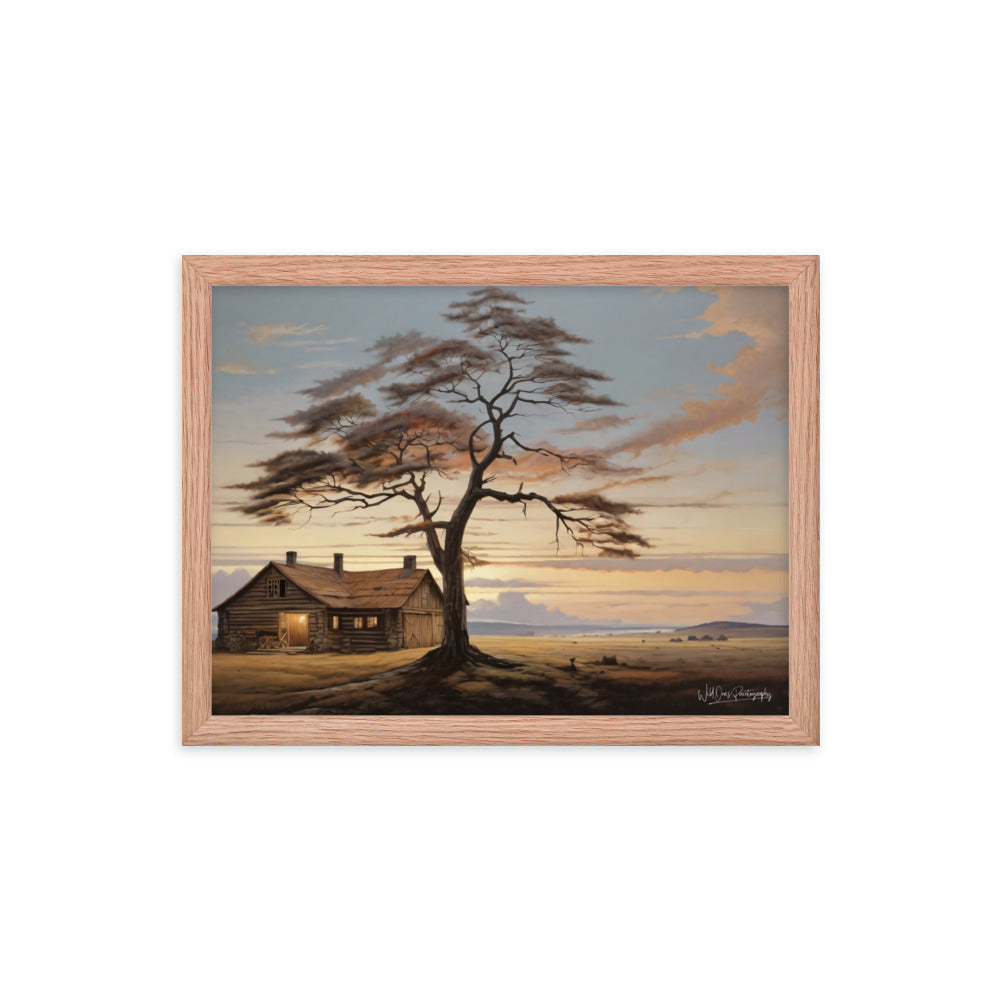 Prairie Cabin - Framed Paintography
