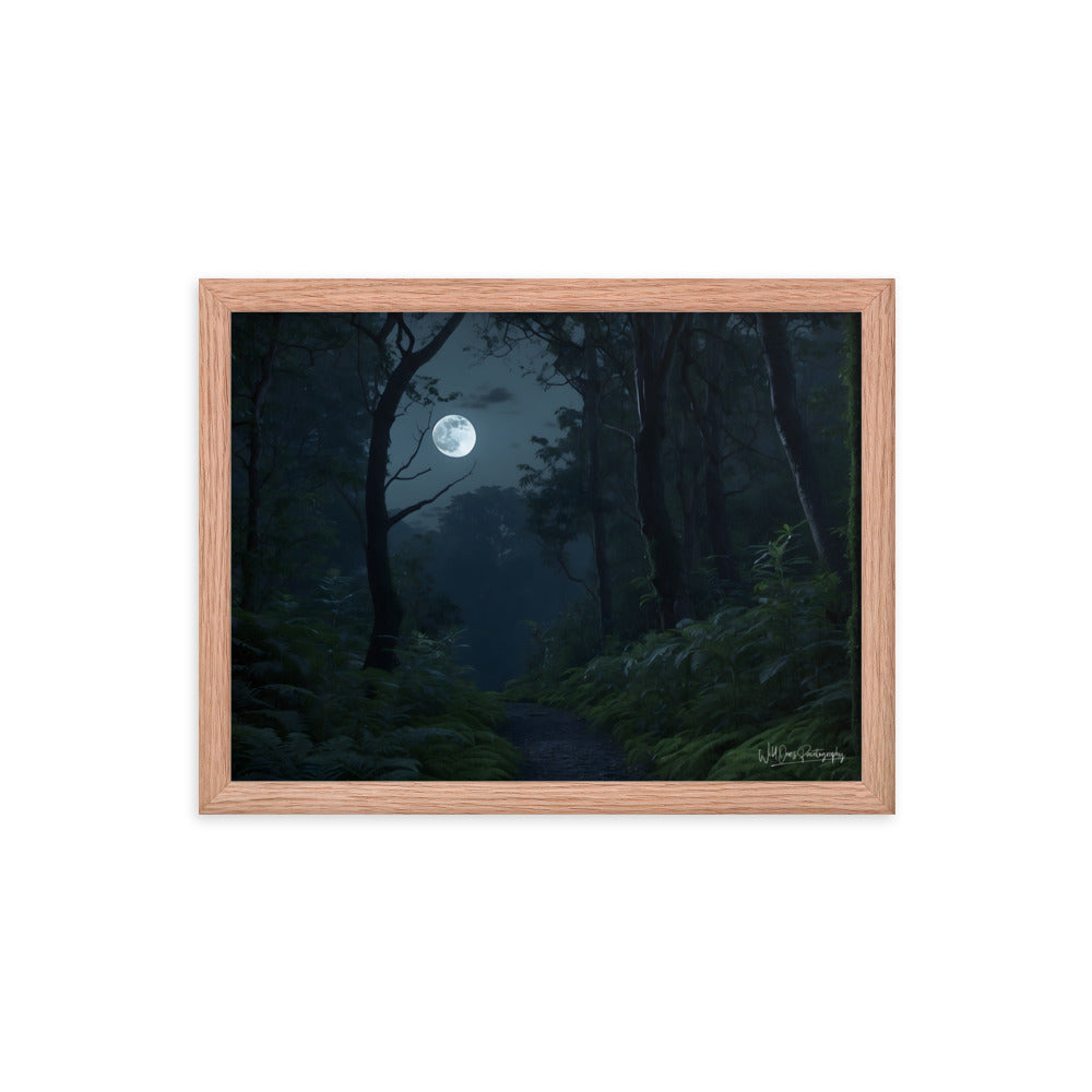 Moonlit Way - Framed Paintography