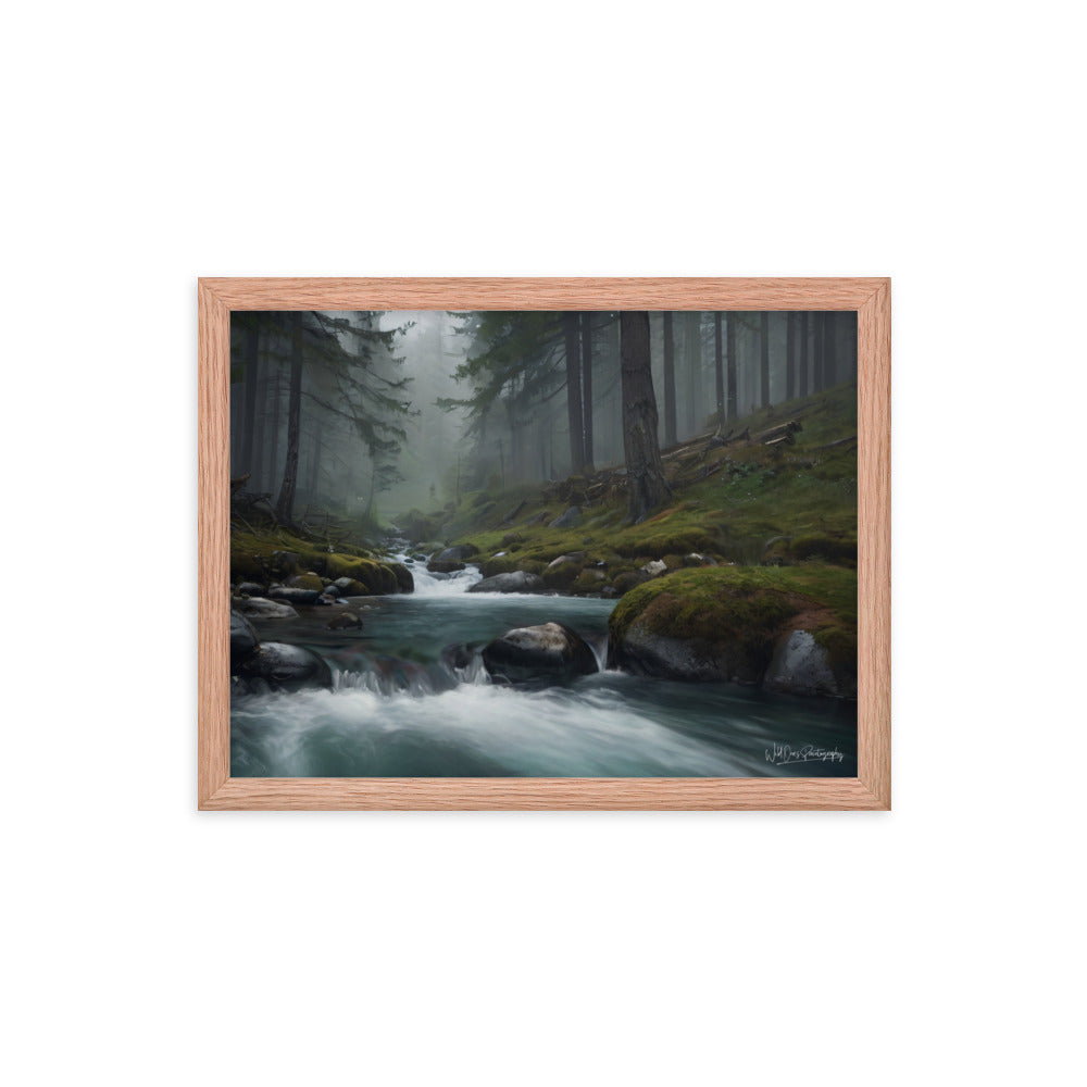 Whispering Mist Creek - Framed Paintography