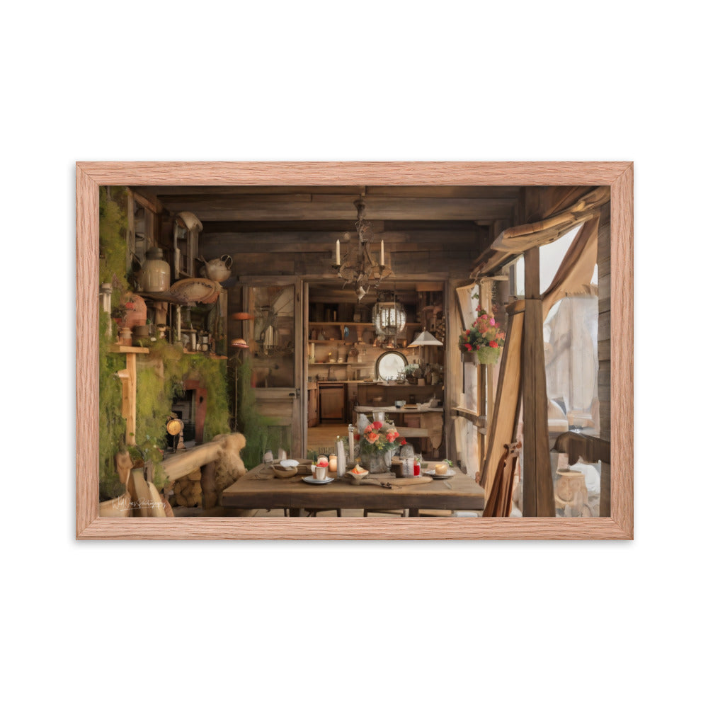 Country Kitchen - Framed Paintography