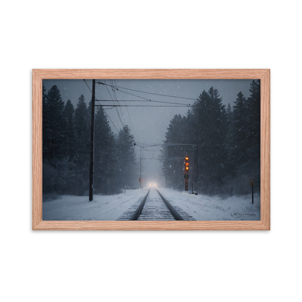 Railway Snow - Framed Paintography
