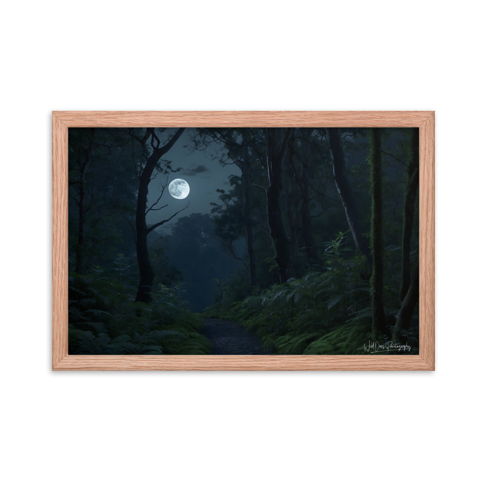 Moonlit Way - Framed Paintography