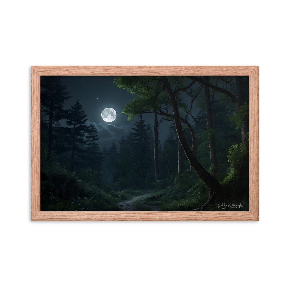 Moonlit Path - Framed Paintography